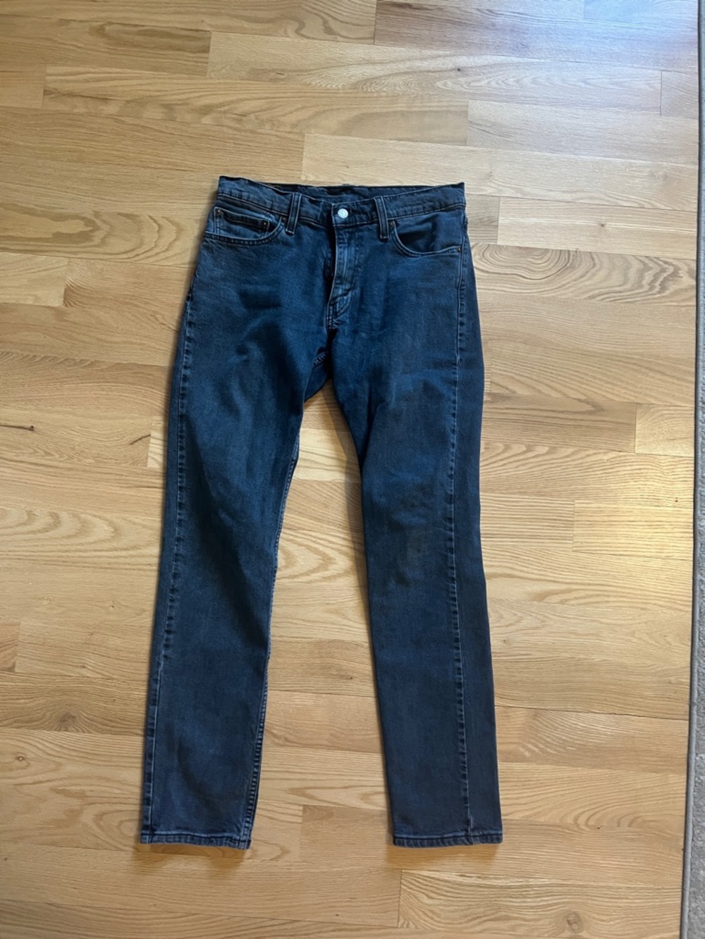 Levi's Black Denim Jeans with Light Gray Interior